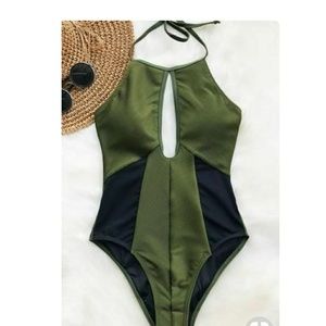 CUPSHE Mesh cutout One Piece Swim Suit